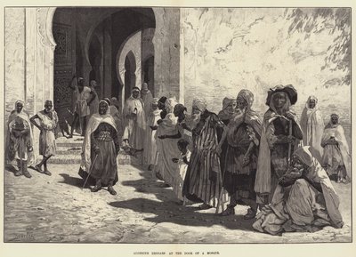 Algerine Beggars at the Door of a Mosque by Charles Auguste Loye